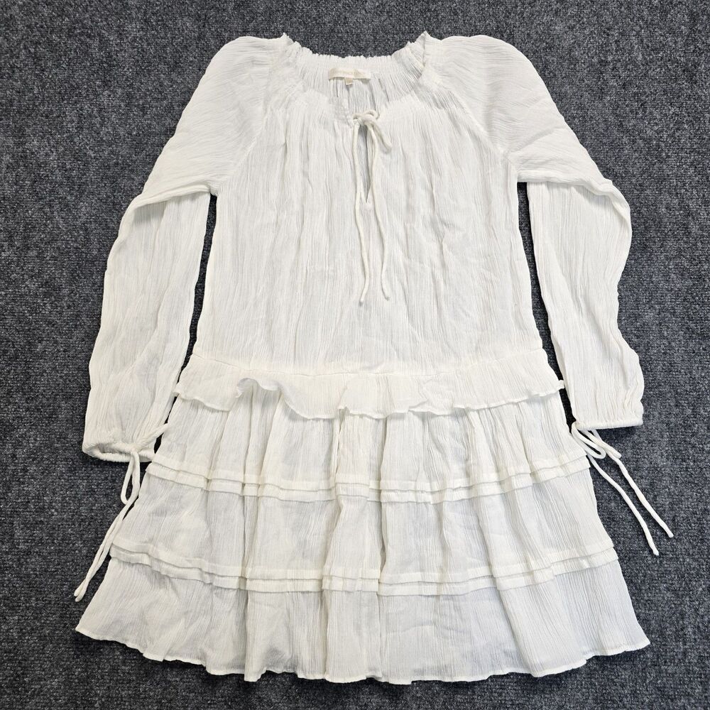 Love Shack Fancy Popover White Mini Dress Cottagecore Babydoll Women’s Sz Small